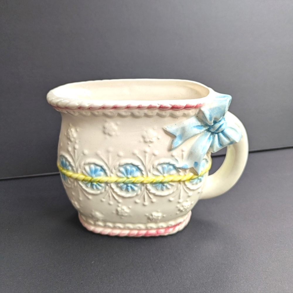 Vintage Relpo Baby Planter Mid-century Japan Pink Blue Vase Nursery Decor